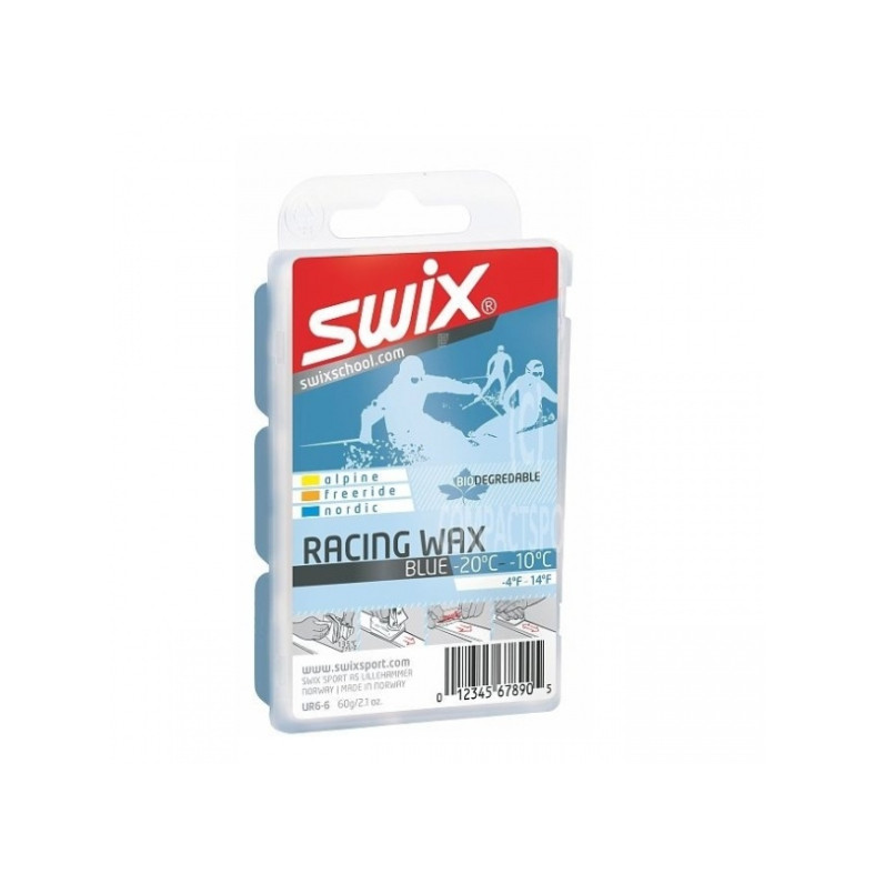 vosk Swix UR6 Racing Wax Blue, -10/-20°C, 60g