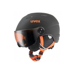 dětská helma Uvex Visor Pro, black/orange mat, 20/21