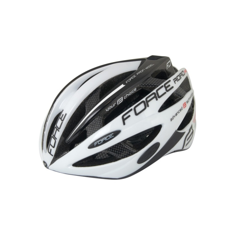 helma Force Road Pro, bílá/černá