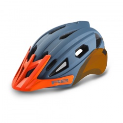 dětská helma R2 ATH23H Wheelie, petrol modrá/neon oranžová, 2023